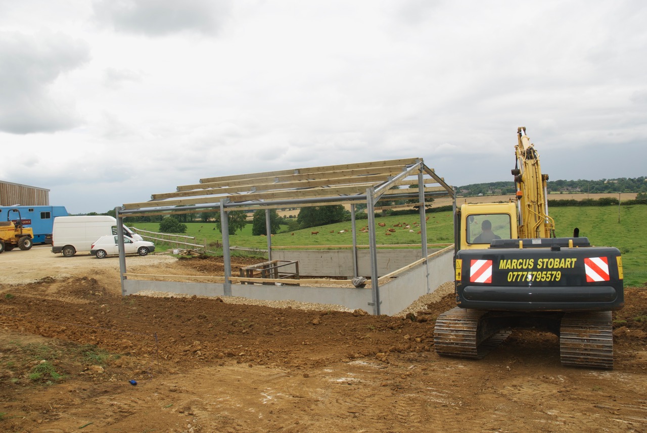 Cattle shed construction starting